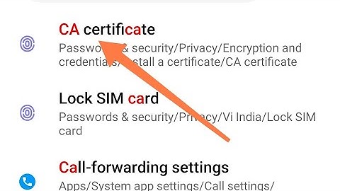 redmi note 8 CA certificate,redmi note 8 me CA certificate check kaise kare