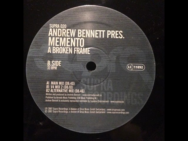 Obejrzyj Andrew Bennett Pres. Memento - A Broken Frame (V4 Mix 2) w YouTube