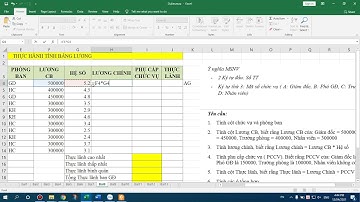 Phần Excel_Giải bài tập Bảng lương