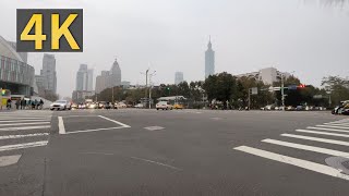 【4K街景】寒風中的忠孝東路四段 freezing Sec 4, Zhongxiao East Road｜小編看街景👀 20220111