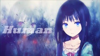 [Nightcore] Human  -Lyrics