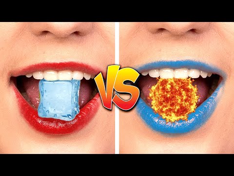 HOT VS COLD CHALLENGE || Girl On Fire VS Icy Girl Challenge & Funny Situations by Kaboom!