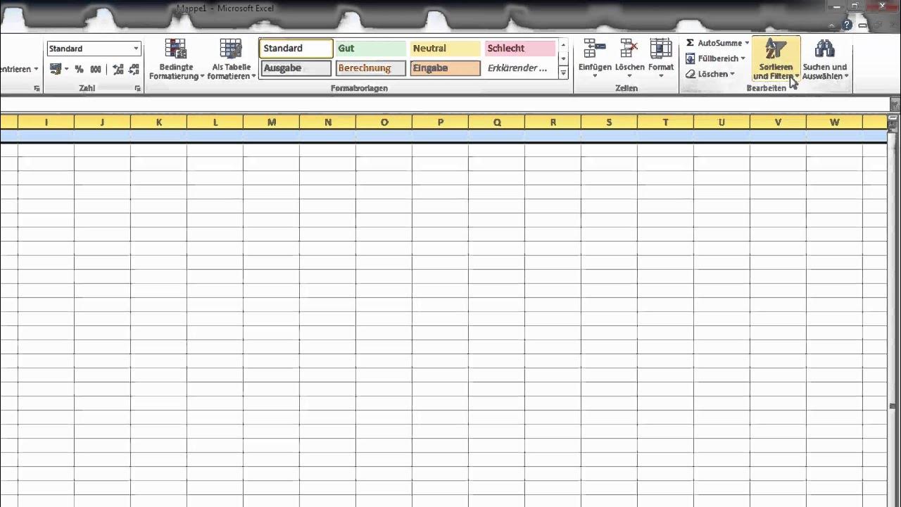 Office Excel Filter setzen und Zeile fixieren YouTube