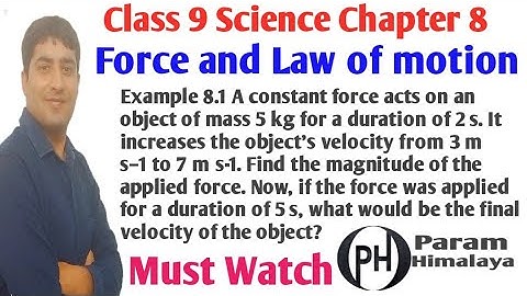 A constant force acts on an object of mass 5 kg for a duration of 2 s. It increases the object’s