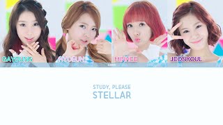 Stellar (스텔라) - Study, Please (공부하세요) Color Coded Lyrics 가사(Han/Rom/Eng)