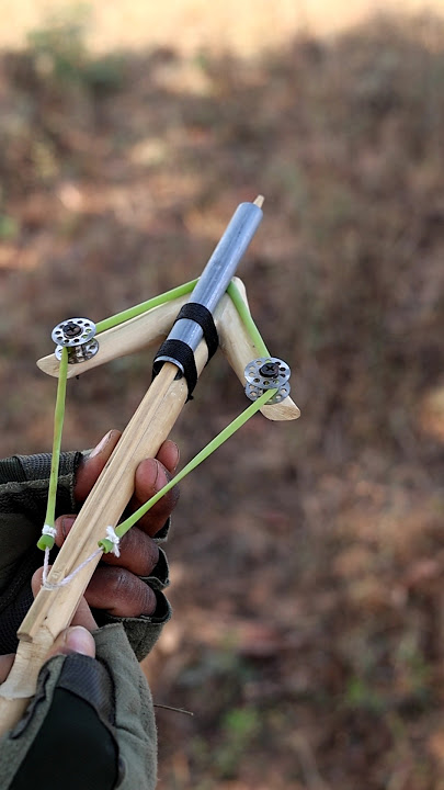How To Make Bow And Arrow Craft Mini Crossbow #diy #craft #youtubeshorts #wood #bamboo