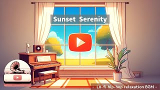 Sunset Serenity   Lofi hiphop relaxation BGM