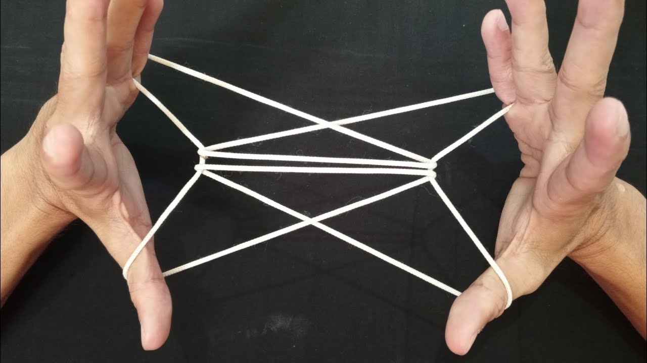 How to make a fish a dish with string figure or rope step by step easy ...