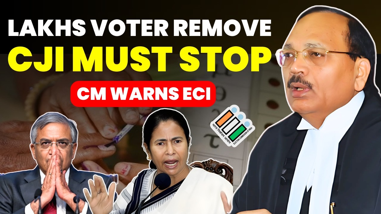 ECI CAN'T REMOVE 63 LAKHS VOTERS.....WB CM WARNS ECI....CJI-SC SOON BIG ACTION #supremecourtofindia