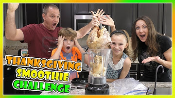 THANKSGIVING SMOOTHIE CHALLENGE | HOLIDAY IN A BLENDER | We Are The Davises