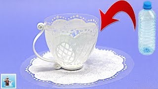 How to Transform Plastic Bottle Into Beautiful Mug - Art and Craft Ideas