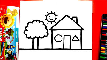 Vẽ ngôi nhà đơn giản mà đẹp -  Cách vẽ bức tranh ngôi nhà
