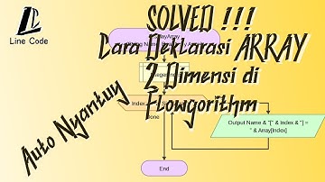 Cara Deklarasi Variabel Array 2 dimensi Pada Flowgorithm by linecode