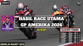 Hasil Motogp Hari ini~Hasil Race Gp Amerika 2026~Klasemen Motogp 2026 Terbaru~Jadwal Motogp 2026