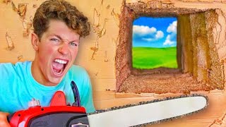 ESCAPING 100 LAYERS Of CARDBOARD! Trapped inside!Ben Azelart