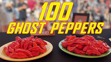 Guinness World Records! 100 Ghost Peppers (Bhut Jolokia)! De snelste tijd om 100 Ghost Peppers te...