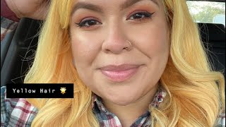 Grey to Yellow Hair Tutorial | Princess Peach Yellow ❤️