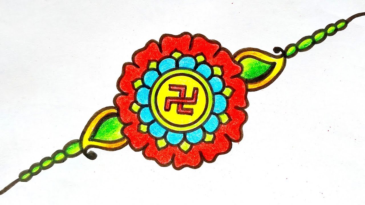 Rakhi Drawing|How To Draw Rakhi|Rakshabandhan Special Easy Rakhi ...