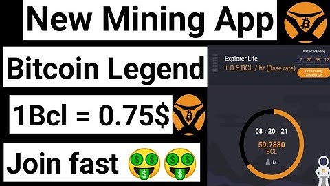 New mining app | bitcoin Legend mine bcl token with no investment .