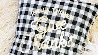 No Sew DIY Thanksgiving Pillow