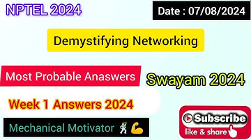 Demystifying Networking | WEEK 1 Quiz | Assignment 1 Solution | NPTEL | SWAYAM 2024