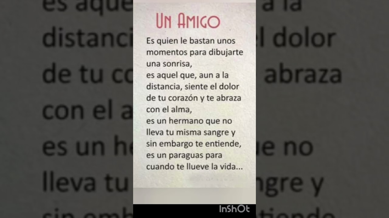 UN AMIGO ES...#shorts