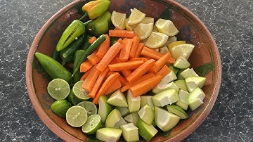 Homemade Veg Pickle ~ How to make mixed veg achar ~ Desi recipe in UK, Auntie Jamilla’s Kitchen UK