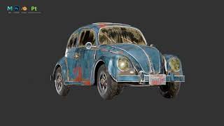 Old Beetle Car Restoration Look | Realistic 3D Model
