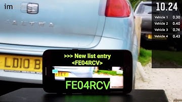 ANPR Android Capturing License Plates on foot in a Car Park