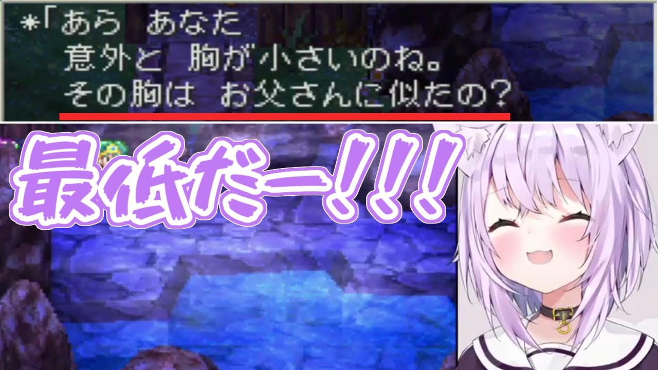 【ホロライブ切り抜き】NPCの酷すぎるセリフにツッコミを入れるおかゆん【DQ4/猫又おかゆ】