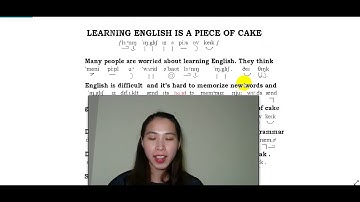 Learning English is a piece of cake
