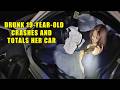 Drunk 19-Year-Old Totals Her Car - Police Find Open Container