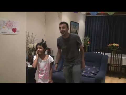 Harsh Vyas teaching Shivani to sing Earth Song & M...