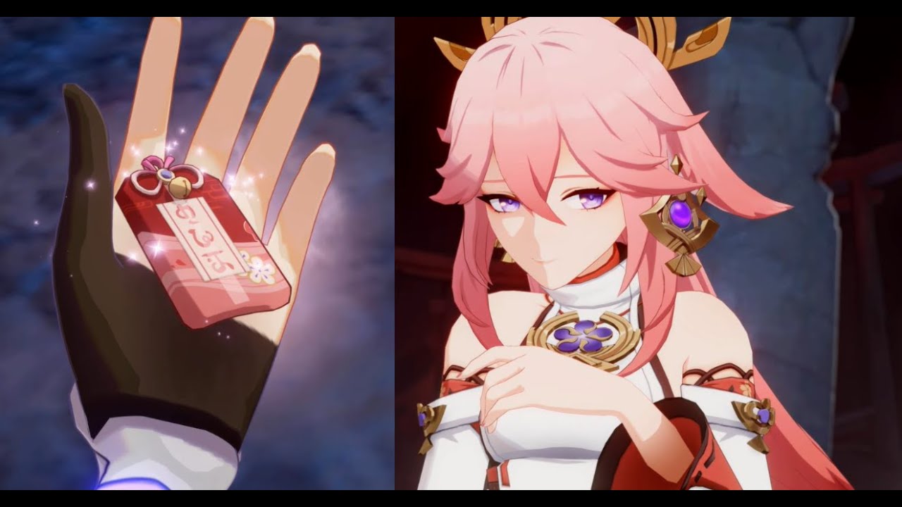 Fox Envoy SAVES Traveler vs Raiden Shogun Cutscene Genshin Impact