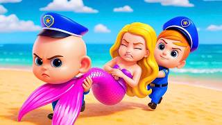 Baby Police Officer Song | Mermaid Got a Boo Boo | Funny Nursery Rhymes & Kids Songs | PIB Story