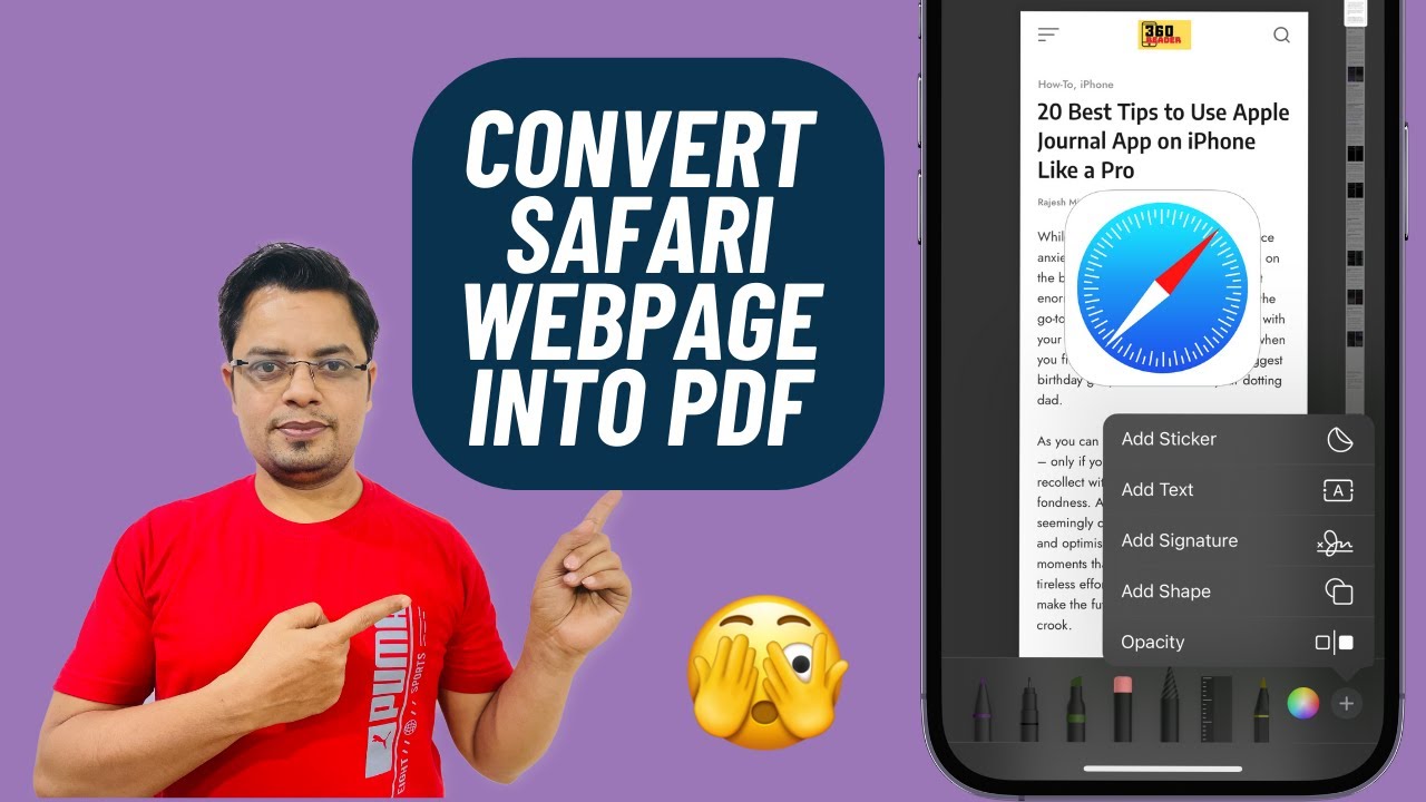 How To Save Safari Webpage As PDF On IPhone IPad 2024 YouTube