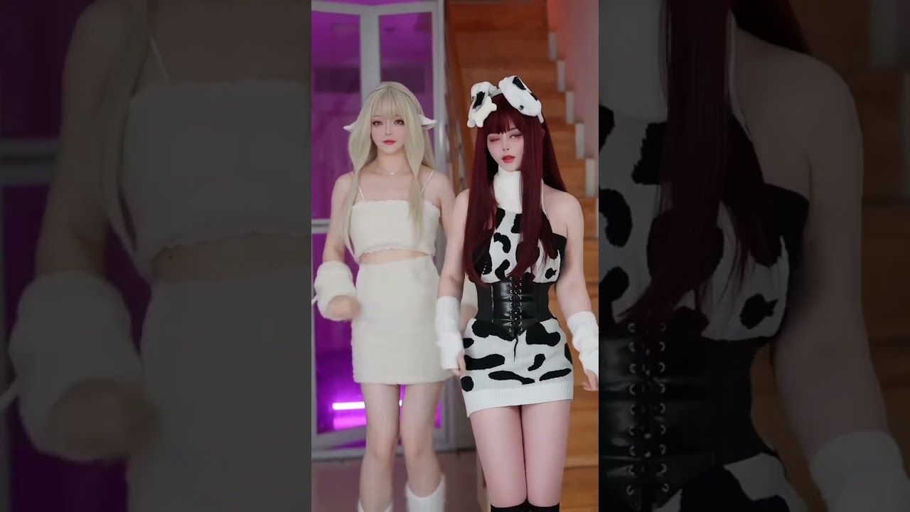 Dance with Cow costume🐄