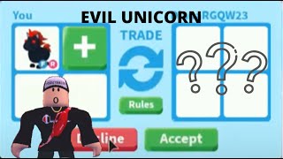 What people trade for Fly/Ride Evil Unicorn in Adopt me