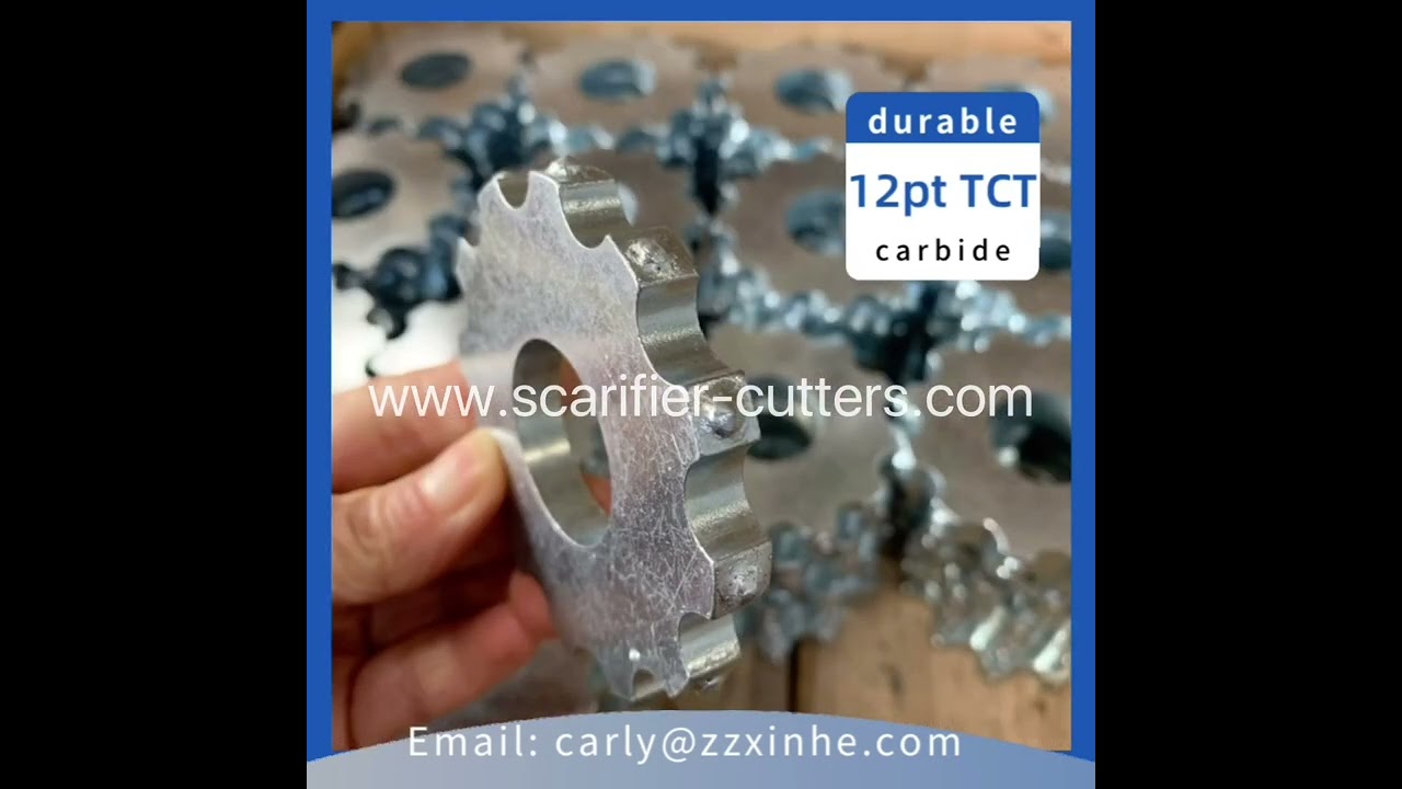 12PT TCT Carbide Cutter 12 Point Milling Teeth On Multi Plane Milling Scarifiers