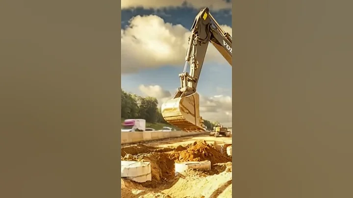 Power of Precision: Excavator in Action! | Road Construction Progress #viral #shorts