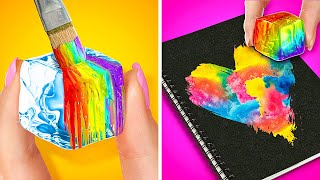 BEST ART HACKS & SCHOOL CRAFTS || DIY Painting & Drawing Tricks! Parenting Tips By 123 GO! TRENDS