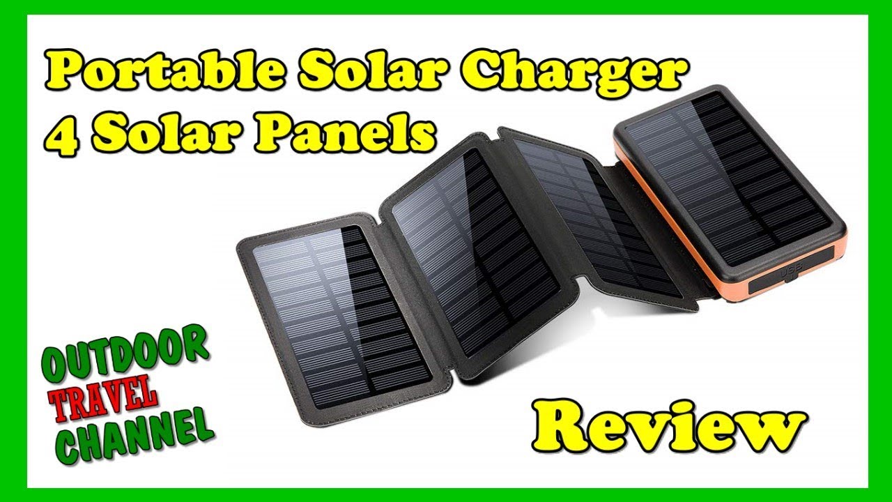 X-DNENG Solar Charger 4 Solar Panels Detachable Emergency Power Bank Review  - YouTube
