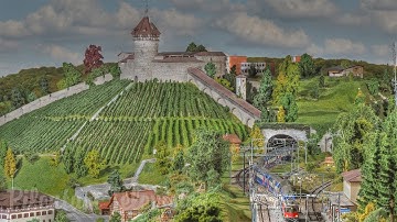 One the largest model railroad layouts in Switzerland: Smilestones Miniature World in HO Scale