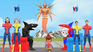 Game  GTA 5 Superhero| Movie Spiderman vs shark Spiderman roblox rescue Genie from joker vs Iron Man