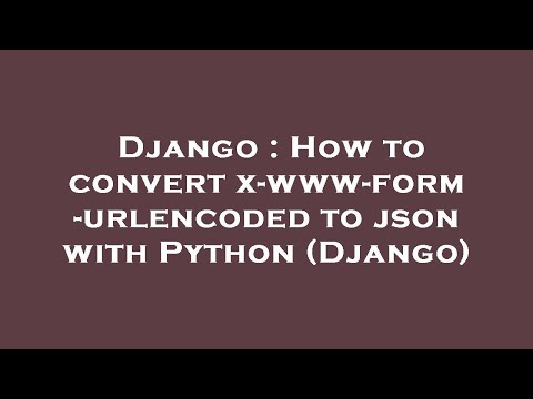 Django : How