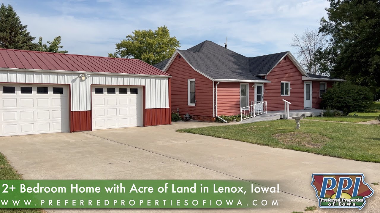 FOR SALE 2+ Bedroom with 1 Acre and Utility Shed in Lenox, Iowa