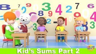 Kids’ Sums Part 2 | Add, Subtract, Multiply, Divide | NurseryTracks