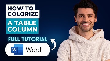 How to Colorize a Table Column in Microsoft Word Document [2025 Guide]