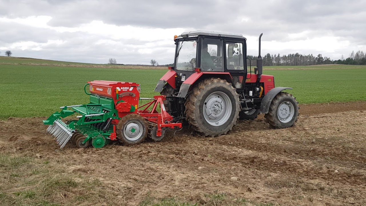 Siew owsa Nawigator Belarus 952.2 Nowy nabytek Agro-Masz SR 250 + Daw-Met