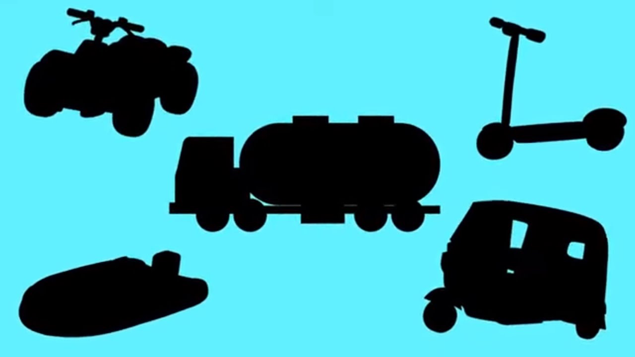 Adivinhe a sombra dos transportes | Que transporte é Esse? | Vídeo de Aprendizagem para Crianças